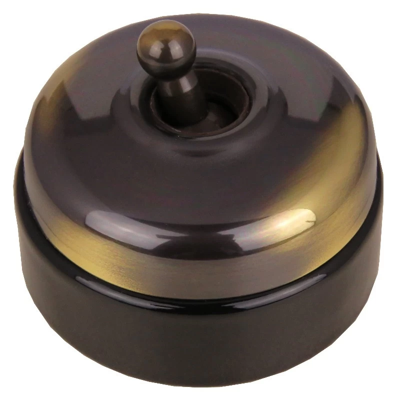 Classic Electric - 30 Series - Porcelain Base Switch - Black 4 Classic Electric - 30 Series - Porcelain Base Switch - Black - Image 2