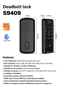 Austyle - Digital Smart Entrance Deadbolt Kit H169xW63mm 10 Austyle - Digital Smart Entrance Deadbolt Kit H169xW63mm -Home Hardware 2b3f33 06a6a619ec834268a63facbd8e8d8f46mv2