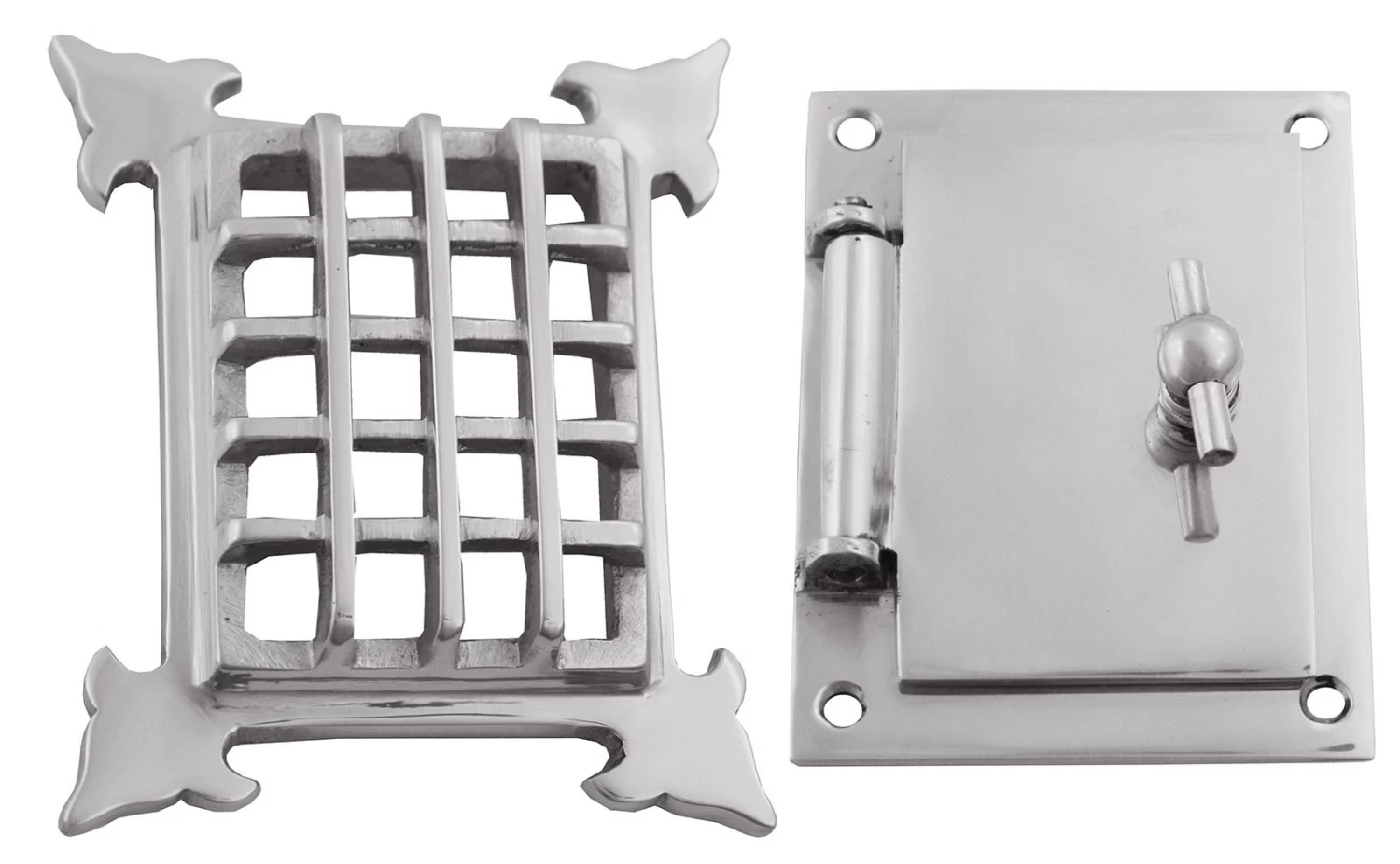 Domino Brass - Door Viewer - 'Peep Grill Hole' H130xW104mm 5 Domino Brass - Door Viewer - 'Peep Grill Hole' H130xW104mm - Image 3