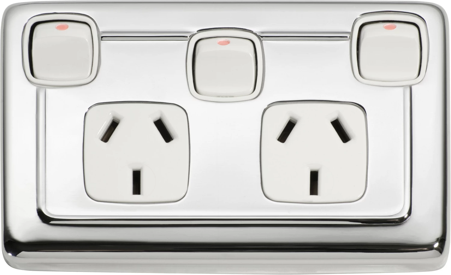 TradCo - Double Powerpoint Socket With Switch H72xW115mm 4 TradCo - Double Powerpoint Socket With Switch H72xW115mm - Image 2