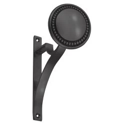 Domino Brass - Curtain Rod End Bracket - Georgian Ring - Suit 19, 25, 32mm Tube