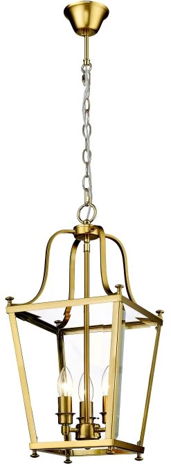 Interior Light - Montana Satin Brass - Small Pendant Lantern