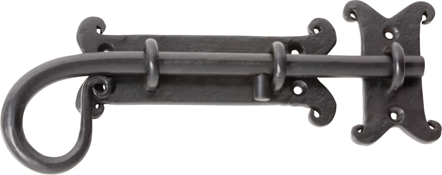 TradCo - Iron Gate Accessories - Slide Bolt - Matt Black L200mm 3 TradCo - Iron Gate Accessories - Slide Bolt - Matt Black L200mm