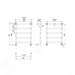 Turner Hastings - Heated Towel Rail - Mayer W600xH800mm -Home Hardware 2b3f33 1d17f48b6c5742a1a9a6846c628bbc84mv2
