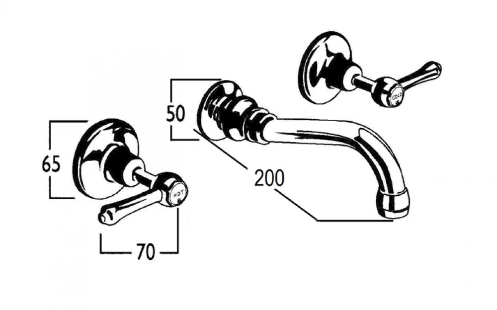 CB Ideal - Olde Adelaide - Wall Bath/Basin Set 11 CB Ideal - Olde Adelaide - Wall Bath/Basin Set - Image 9