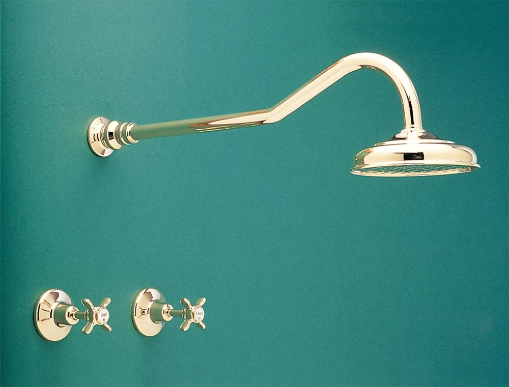 CB Ideal - Heritage - Gooseneck Fixed Shower Set 3 CB Ideal - Heritage - Gooseneck Fixed Shower Set