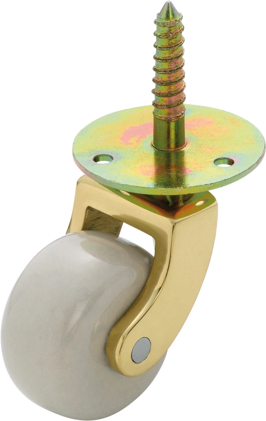 TradCo - Screw Plate Castor - Porcelain Wheel D38mm 4 TradCo - Screw Plate Castor - Porcelain Wheel D38mm - Image 2