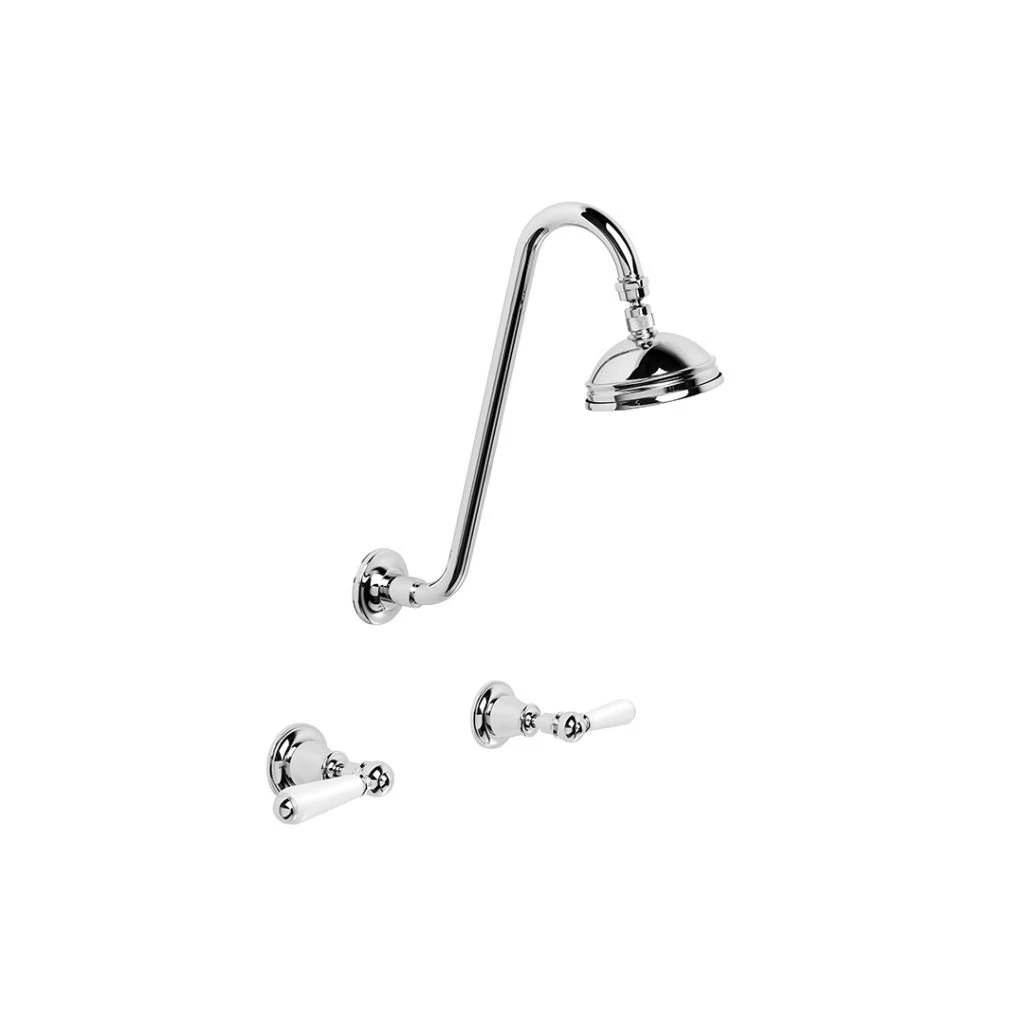 Brodware - Neu England - Extended Arm Shower Set With 100mm Rose 1.8010.02.2.01+ 3 Brodware - Neu England - Extended Arm Shower Set With 100mm Rose 1.8010.02.2.01+