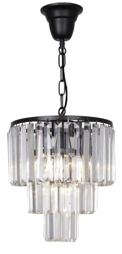 Interior Light - Celestial Matt Black - 3/4/5 Tier Pendant Chandelier