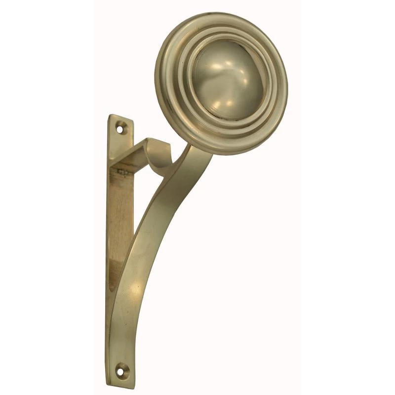 Domino Brass - Curtain Rod End Bracket - Ringed Circle - Suit 19, 25, 32mm Tube 3 Domino Brass - Curtain Rod End Bracket - Ringed Circle - Suit 19, 25, 32mm Tube