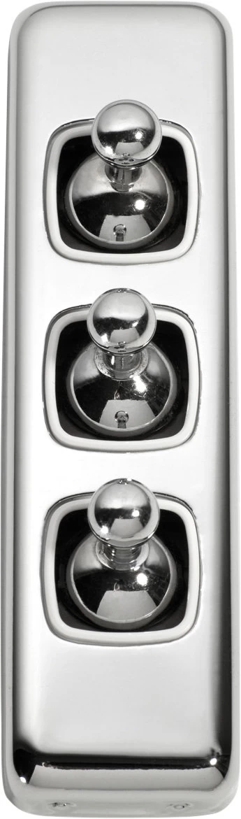 TradCo - 3 Gang Architrave Toggle Switch H108xW30mm 3 TradCo - 3 Gang Architrave Toggle Switch H108xW30mm