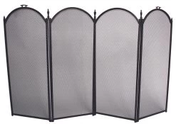 FireUp - Fireplace Accessories - 4 Fold Victorian Design Firescreen