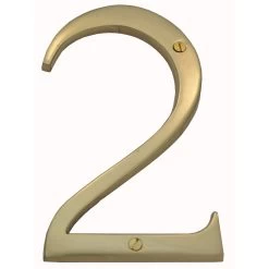 Domino Brass - Numerals - Number 2 - Design 900 (6 Sizes) -Home Hardware 2b3f33 7201af75414548d8887d4e484116aa55mv2