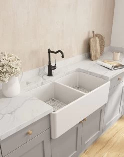 Turner Hastings - Butler Matte White - Novi 85 X 46 Fine Fireclay Double Sink -Home Hardware 2b3f33 7d81c07df75f492aa375f1fd944da0e1mv2