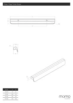 Momo Handles - Flapp - Cabinet Pull Handle L70, 200, 350, 1100mm -Home Hardware 2b3f33 7d9bbece9ab447578143d72934109fc9mv2