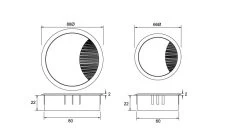 Kethy - Cable Outlet Cover - Die-Cast Zinc 60x22, 80x22mm -Home Hardware 2b3f33 87927445d67d4889b33613c445fb3e2cmv2
