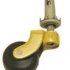 Superior Brass - Pin & Socket Castor - Porcelain Wheel D25, 29, 32, 38mm