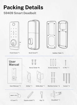 Austyle - Digital Smart Entrance Deadbolt Kit H169xW63mm 13 Austyle - Digital Smart Entrance Deadbolt Kit H169xW63mm -Home Hardware 2b3f33 92e55225ae754bd48467d27ff691eb09mv2