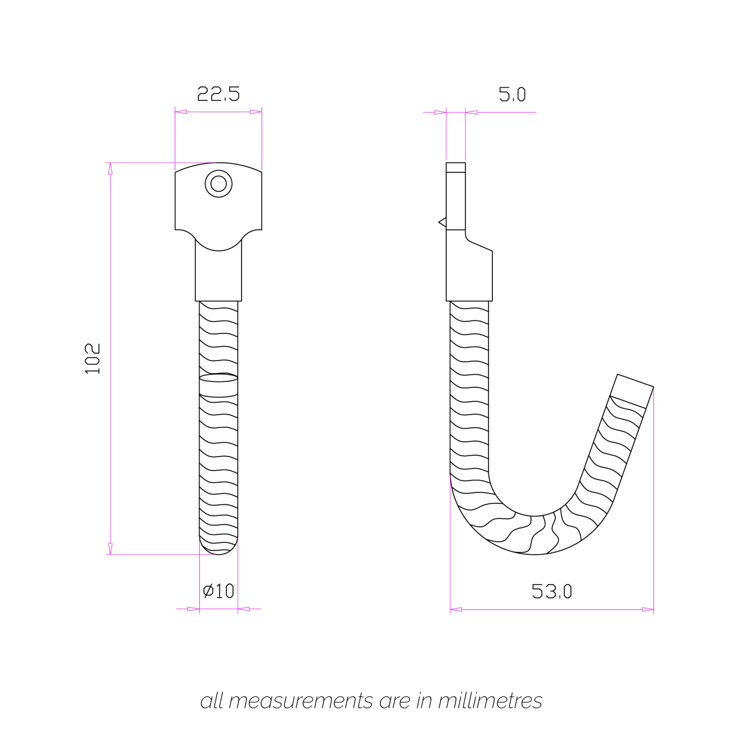 Hepburn Hardware - Jute Rope - Robe Hook L102mm 5 Hepburn Hardware - Jute Rope - Robe Hook L102mm - Image 3