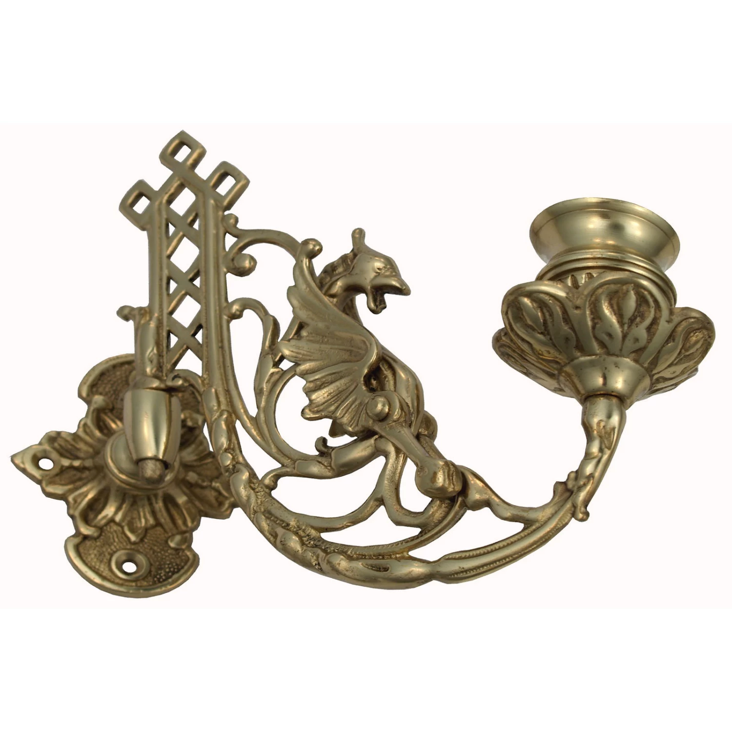 Domino Brass - Candelabra Candlestick Holder - Swivel 4 H145xP175mm 3 Domino Brass - Candelabra Candlestick Holder - Swivel 4 H145xP175mm