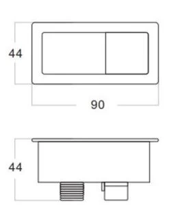 Turner Hastings - Rectangle Toilet Flush Button 9 Turner Hastings - Rectangle Toilet Flush Button -Home Hardware 2b3f33 9818e7e72b8a40b6a704004f0562ee5bmv2