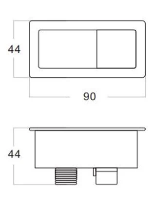Turner Hastings - Rectangle Toilet Flush Button 6 Turner Hastings - Rectangle Toilet Flush Button - Image 4