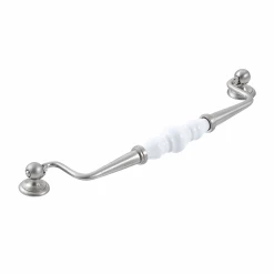 Momo Handles - Trianon - White Porcelain Cabinet Drop Bale Pull Handle CTC224mm