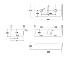 Turner Hastings - Butler - Patri 100 X 47 Fine Fireclay Double Sink -Home Hardware 2b3f33 aa02a387ddd145cab88ccf3d3629238fmv2