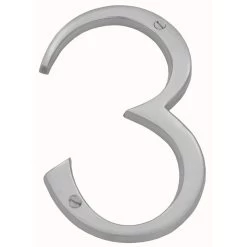 Domino Brass - Numerals - Number 3 - Design 900 (6 Sizes)
