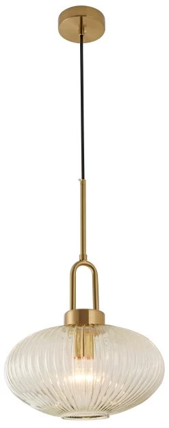 Interior Light - Cape - Satin Brass Hampton Style Pendant