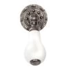 Marina Isles - French Provincial - White & Ivory Porcelain Pewter Teardrop 62mm
