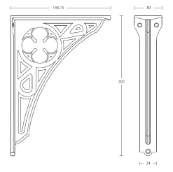 Turner Hastings - Birmingham Chrome Shelf Bracket H202xP145mm (Pair) -Home Hardware 2b3f33 c385c2b6ffac45eb8aaee53ce425d18amv2