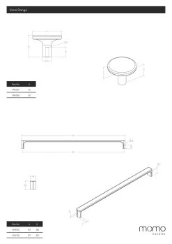 Momo Handles - Vena - Cabinet 'D' Pull Handle CTC160, 320mm -Home Hardware 2b3f33 cdb79370aa1845c6809061b5a452ddc8mv2 1