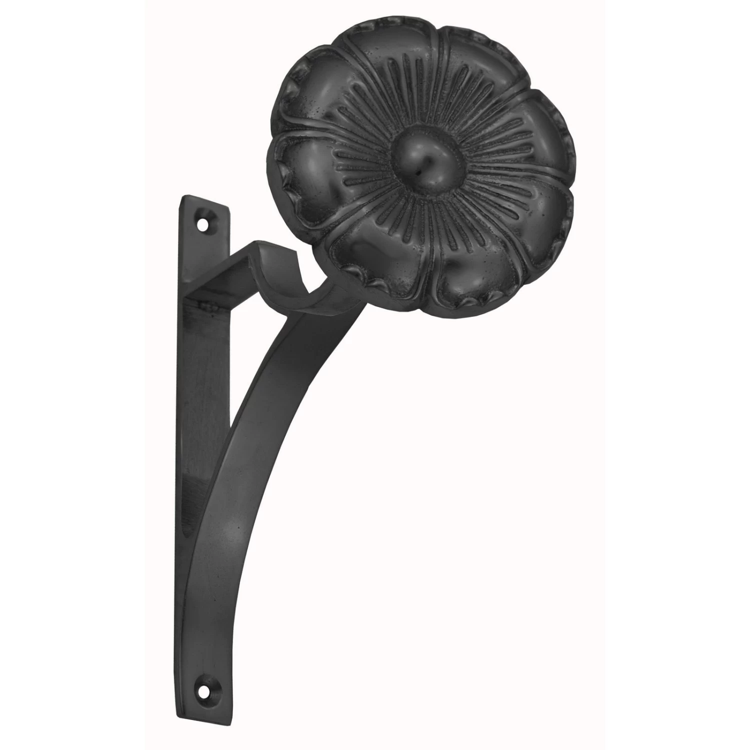 Domino Brass - Curtain Rod End Bracket - Flower 2 - Suit 19, 25, 32mm Tube 4 Domino Brass - Curtain Rod End Bracket - Flower 2 - Suit 19, 25, 32mm Tube - Image 2