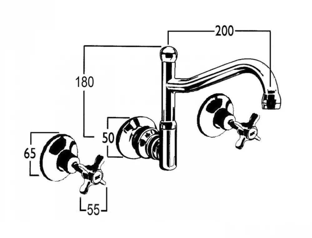 CB Ideal - Olde Adelaide - Wall Set With Swivel Outlet 4 CB Ideal - Olde Adelaide - Wall Set With Swivel Outlet - Image 2