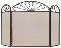 FireUp - Fireplace Accessories - 3 Fold Pattern Design Firescreen