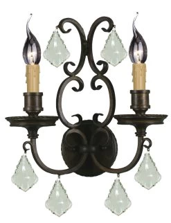 Interior Light - Louis 15th - 2 Light Wall Bracket Chandelier