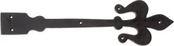 TradCo - Iron Gate Accessories - Fleur-De-Lis Mock Hinge -Matt Black L400xH100mm