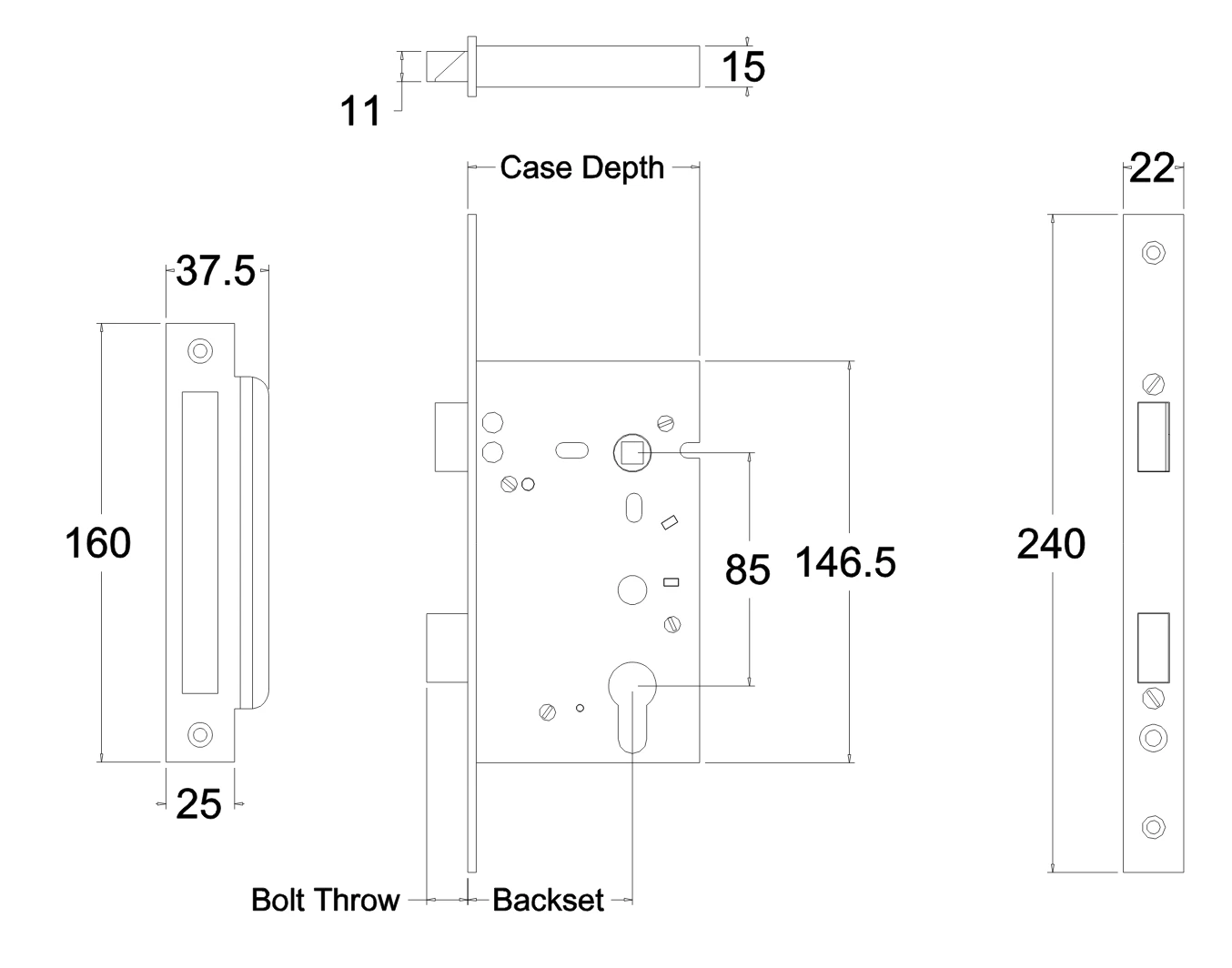 Jacksons JMCL60 & JMCL46 - Euro 85mm High Security Lock B46, 60mm 4 Jacksons JMCL60 & JMCL46 - Euro 85mm High Security Lock B46, 60mm - Image 2