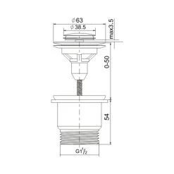 Turner Hastings - Waste Outlet - Universal 32/40mm Two Piece Button Pop-Up Waste -Home Hardware 2b3f33 ffe6e884d1054ec480d1b4bc4f966d00mv2